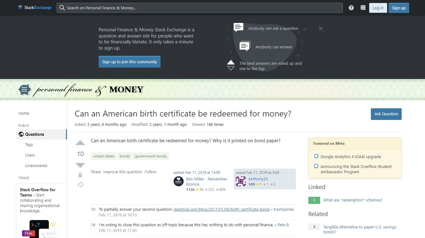 Can an American birth certificate be redeemed for money?